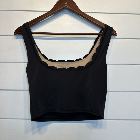 Kortni Jeane Swimsuit Small Medium Pink Black White Cut Out Flower Skirt Top - Picture 5 of 16